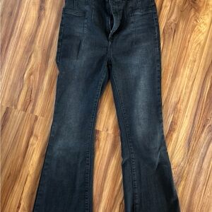We The Free Black Flared High-Rise Jeans